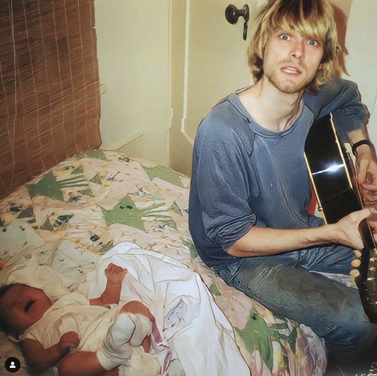 Frances Bean isn't impressed by Kurt Cobain's performance.