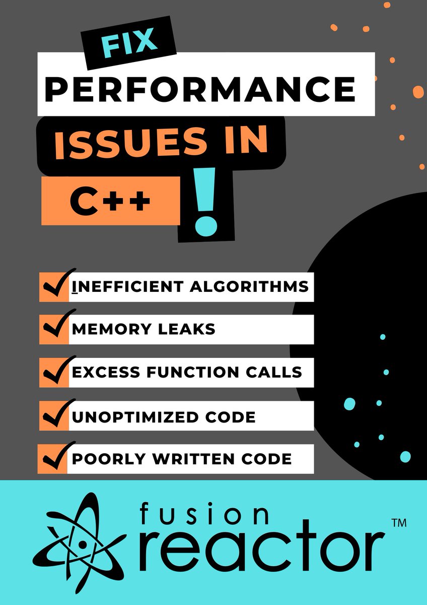 Fusion_Reactor's tweet photo. 🚀 Boost your C++ app's performance with these tips and tricks! 💪✨ #CPPPerformance #OptimizationTechniques #CodeSpeedup #PerformanceBoost #EfficientCoding https://t.co/dj69n5Nv2J https://t.co/vprPrWf4q0 https://t.co/BnckITbS3i