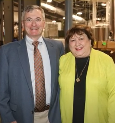 KaleidaHealth's tweet photo. Cheryl Klass, MBA, BSN, RN, executive VP and COO of Kaleida Health, and Vincent Callanan, MD, medical director, Pediatric ENT Center, Oishei Children's Hospital, received the Ozanam Medal. https://t.co/3VZyBCrEiN #OzanamMedal #OisheiChildrensHospital #KaleidaHealth https://t.co/faPjODvSGd
