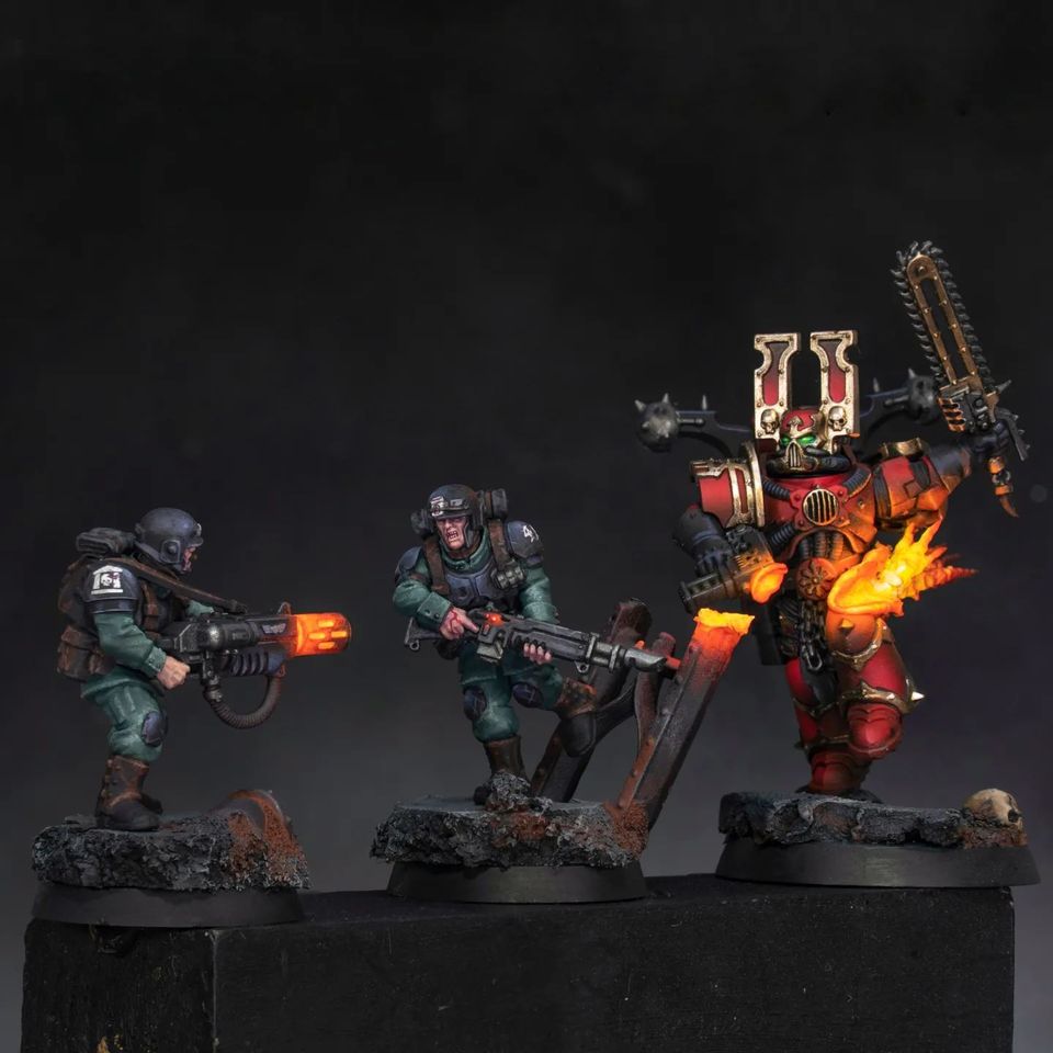 theminiaturista's tweet photo. Here you have a little workflow of Billy's melta rifle. The order is vertical. maybe Jimmy will live this time! Who knows! Hope u find it useful.
#warhammer  #gamesworkshop #40k
#warhammercommunity #PaintingWarhammer  #warhammer40000  #WarGames https://t.co/qzOjeEsz23