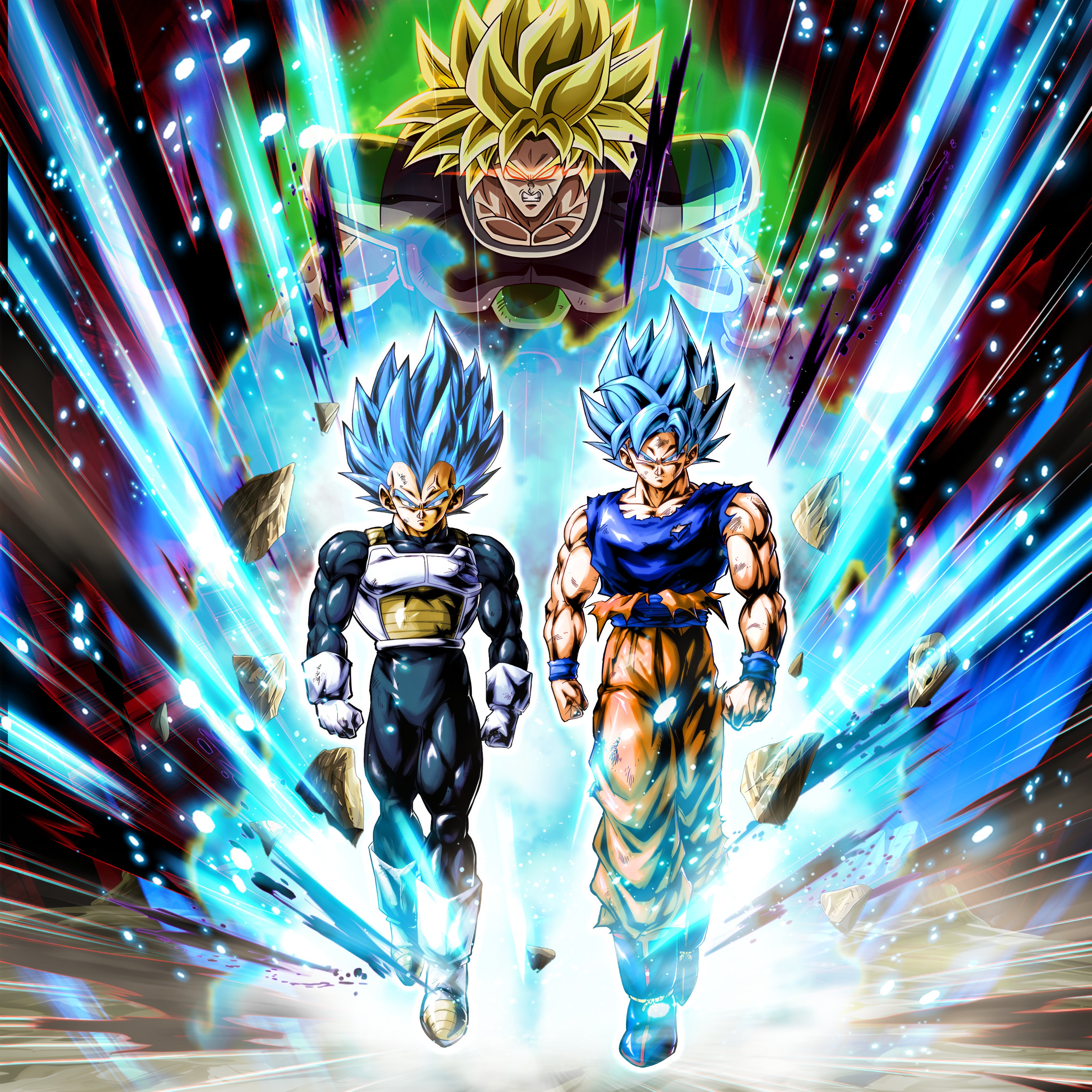 Super Saiyan God SS Evolved & Super Saiyan God SS Kaioken Vegeta & Goku  (DBL65-01S), Characters, Dragon Ball Legends