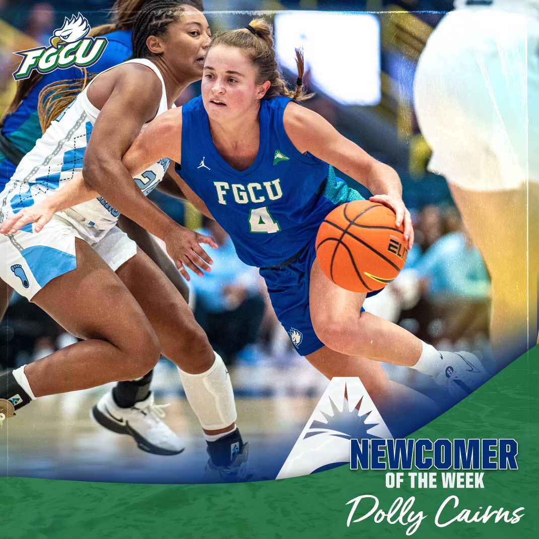 Working 9 to 5 Congrats to Dolly for being named #ASUN Newcomer of the Week for the second week in a row! #WingsUp