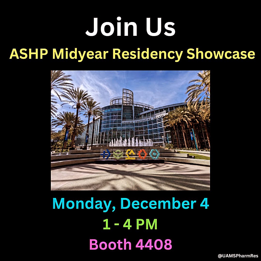 One more week!!

Both our PGY1 and PGY2 Critical Care programs will be at the #ASHP23 Residency Showcase. If you’re attending, stop by and say hi! <a href="/ASHPOfficial/">ASHP</a> #PharmRes