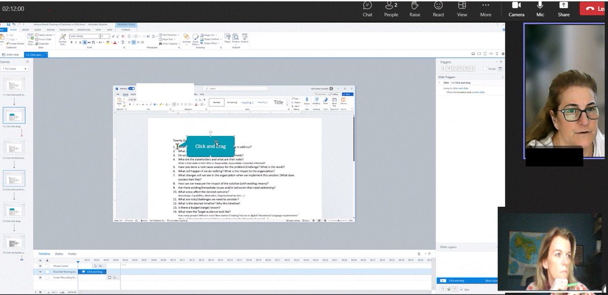 You know what is amazing?! People like Karen Reynolds who spent over 2 hours on a Sunday to show me some of the hidden moves and time savers in Articulate Storyline!  An eLearn creation must have!  2 hours!  On a Sunday!  This lady is one empowering instructional designer!