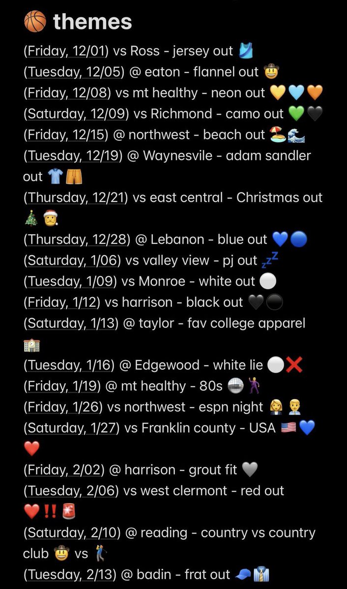 BOYS BASKETBALL THEMES ‼️🚨
• Home opener THIS Friday 🥳🥳🥳