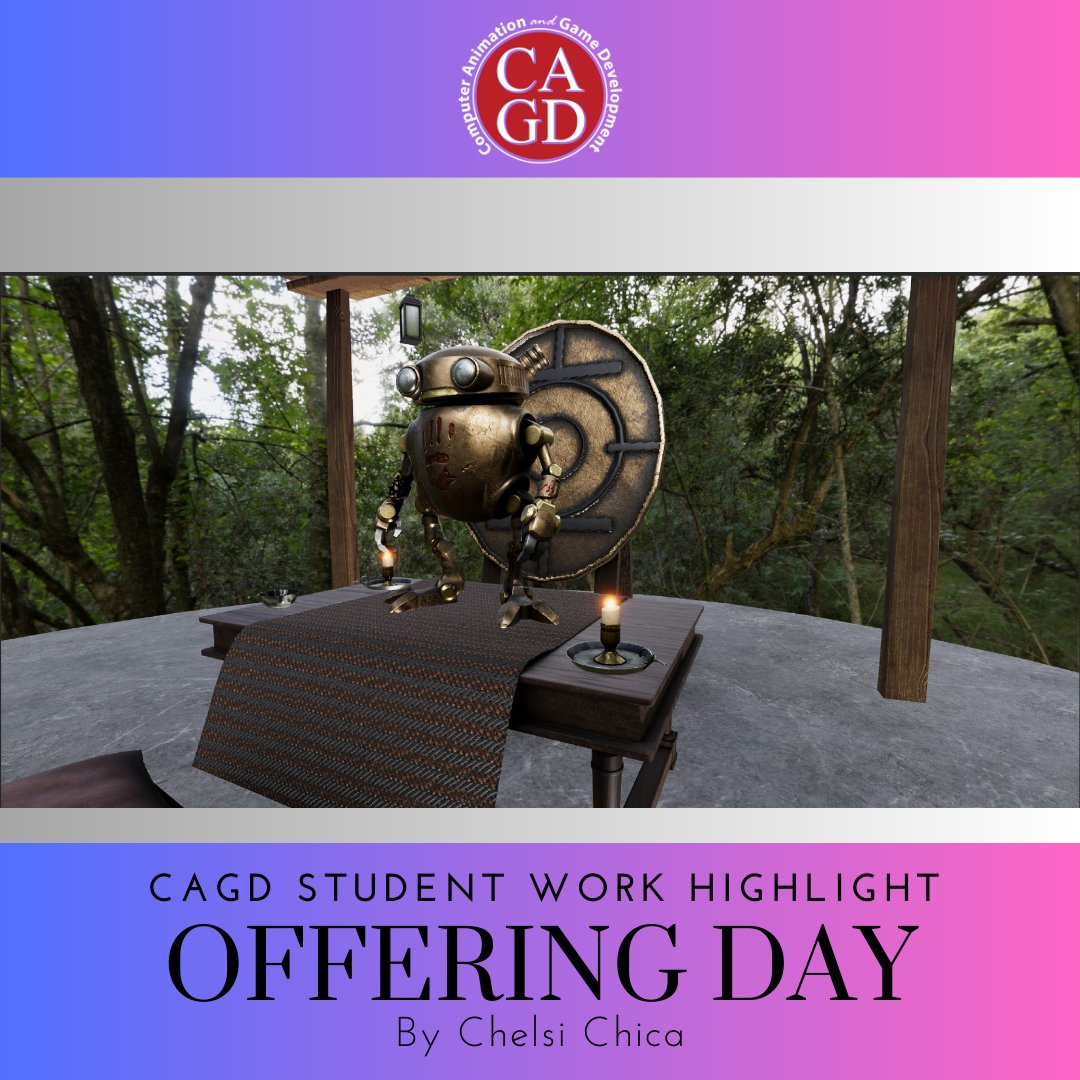 "🌟 Mesmerizing craftsmanship alert! Feast your eyes on 'Offering Day' by the incredibly talented Chelsi Chica. 🎨✨ Dive into this breathtaking 3D masterpiece that captures the essence of creativity and skill!
#CAGD #3dmodeling #csuchico #studentwork