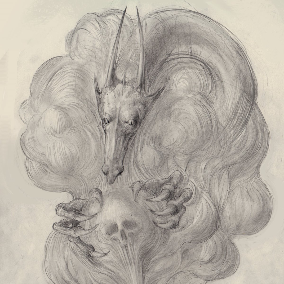 jesserintaylor1's tweet image. 'Summoning the Serpent'
Graphite on moleskine paper 
Just kind of a fun idea I thought I would explore, it was relaxing drawing all of the lines in the smoke plumes