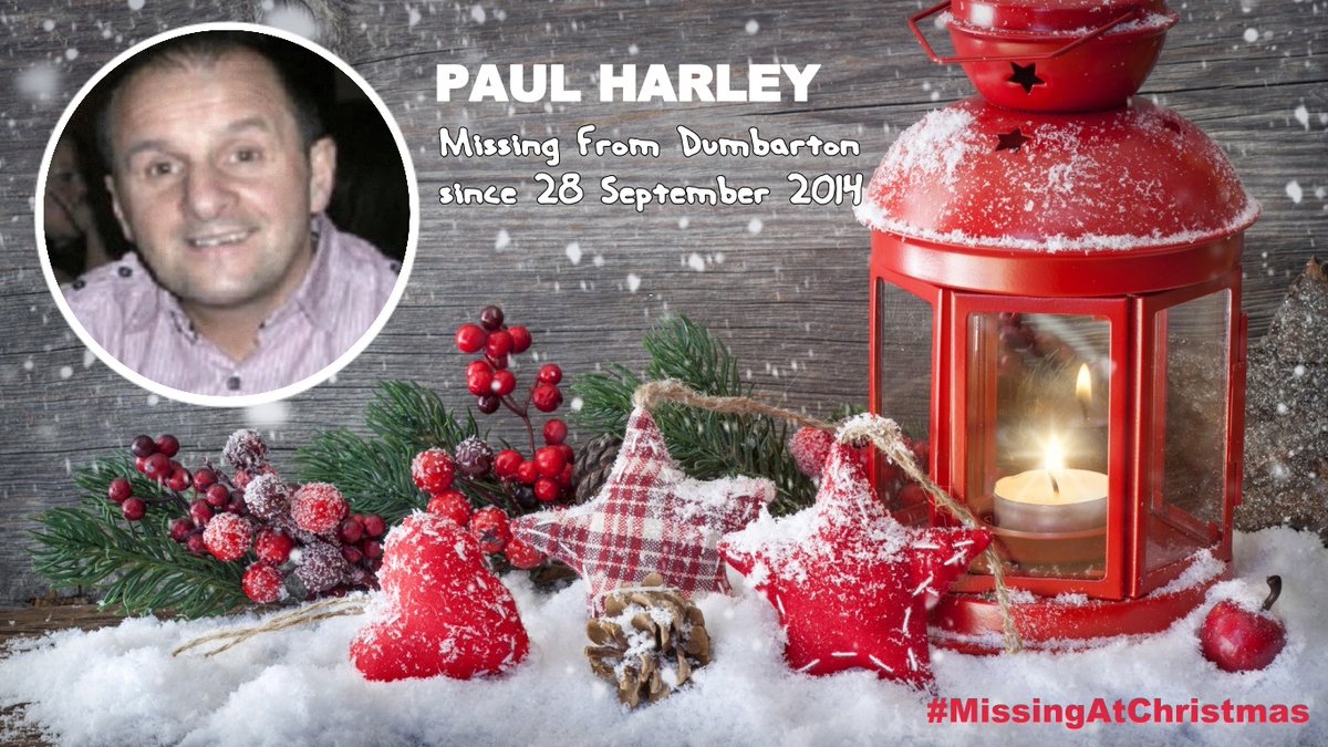 MisPersSupport's tweet photo. Paul Harley was 53yrs old when he went missing on 28 September 2014 from Dumbarton, Scotland https://t.co/rmxri8FsJd #MissingAtChristmas #FindPaulHarley #MissingPersonsSupport @harleybhoy67 https://t.co/M6zOYAFKjP