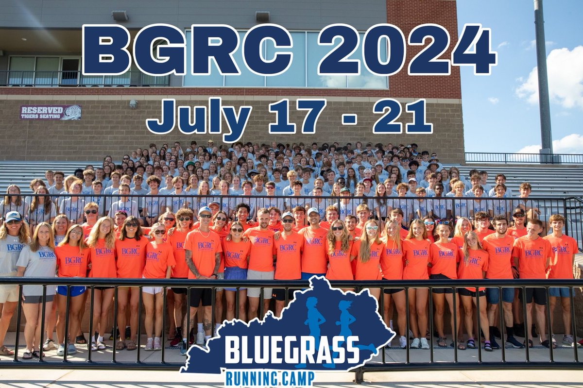 Bluegrass Running Camp Summer 2024 Dates July 17th - July 21st Campbellsville University 300 camper limit Registration opens January 1st, 2024 on BluegrassRunningCamp.com