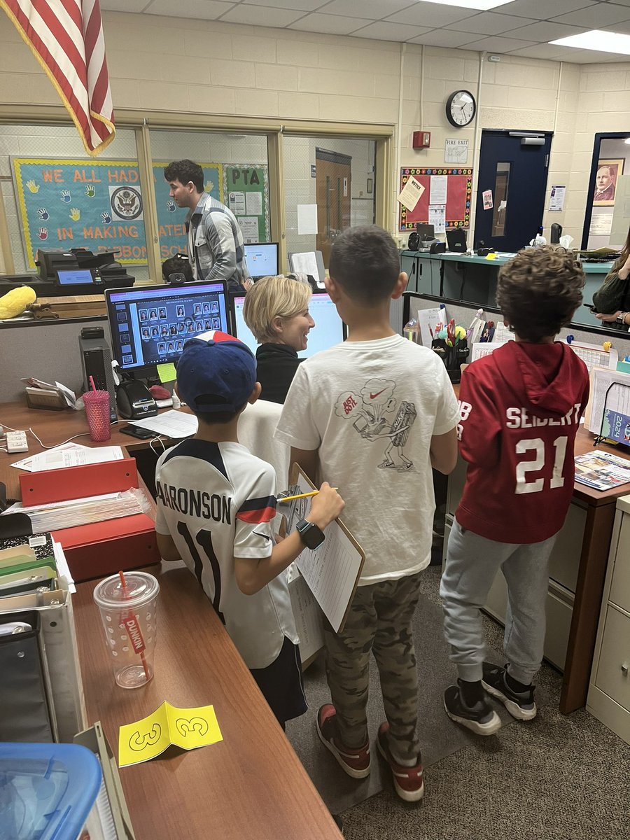 Mrs. Strohmeyer’s and Mr. Wolf’s class started a mystery genre unit today in ELA.  They have to figure out who kidnapped Metat.  Clue #3 was on Ms. Kathleen’s desk.  <a href="/HaddonSchools/">Haddonfield Schools</a>