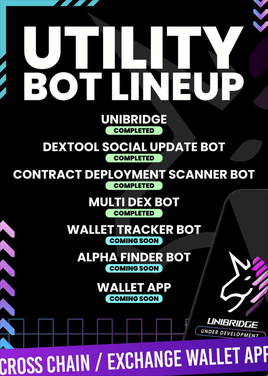 Welcome to the future of cross-chain bridging and DeFi tools.

#Unibridge is a groundbreaking initiative designed to bridge the gap between various blockchain ecosystems going from one blockchain to another with speed, user-friendliness and privacy. Bridging over 20+ blockchains