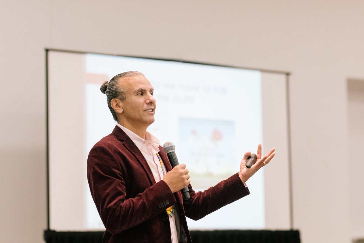 WIDA_UW's tweet photo. As we wrap up #NativeNovember, here’s a flashback to Anton Treuer’s #WIDA2023 session where he offered a fresh perspective and actionable tools on how to foster success for Indigenous learners. https://t.co/WM6TYWMCmz