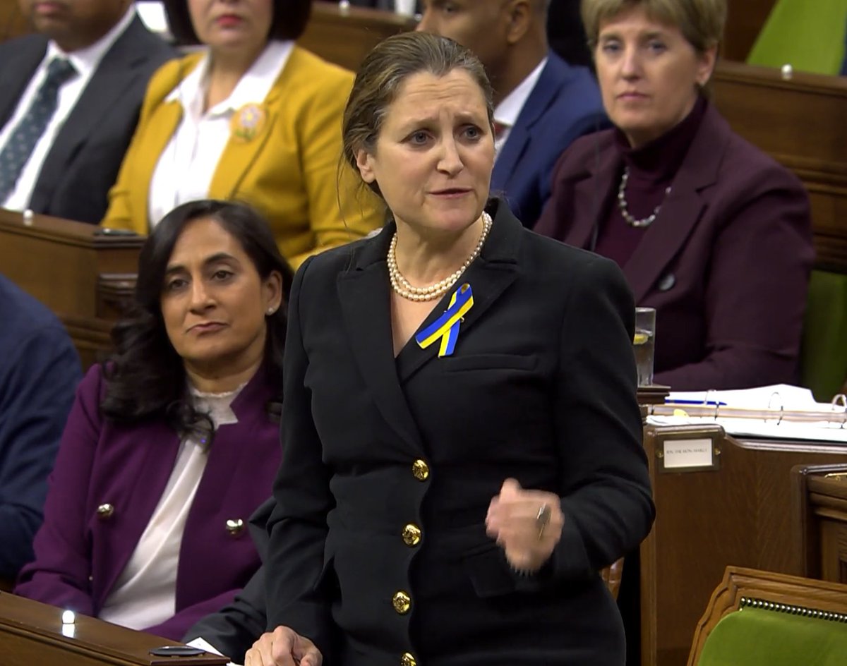 PaulMitchell_AB's tweet image. Which country does Chrystia Freeland actually represent?

Canada or Ukraine? 🤔
