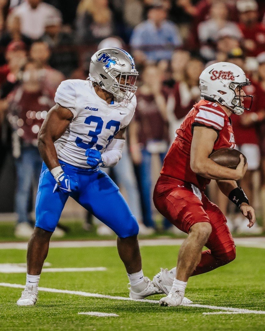 MTSU LB Sam Brumfield III has entered the Transfer Portal

2023 Stats

• 82 Tackles
• 6.5 Tackles for Loss
• 3.5 Sacks
• 3 Forced Fumbles