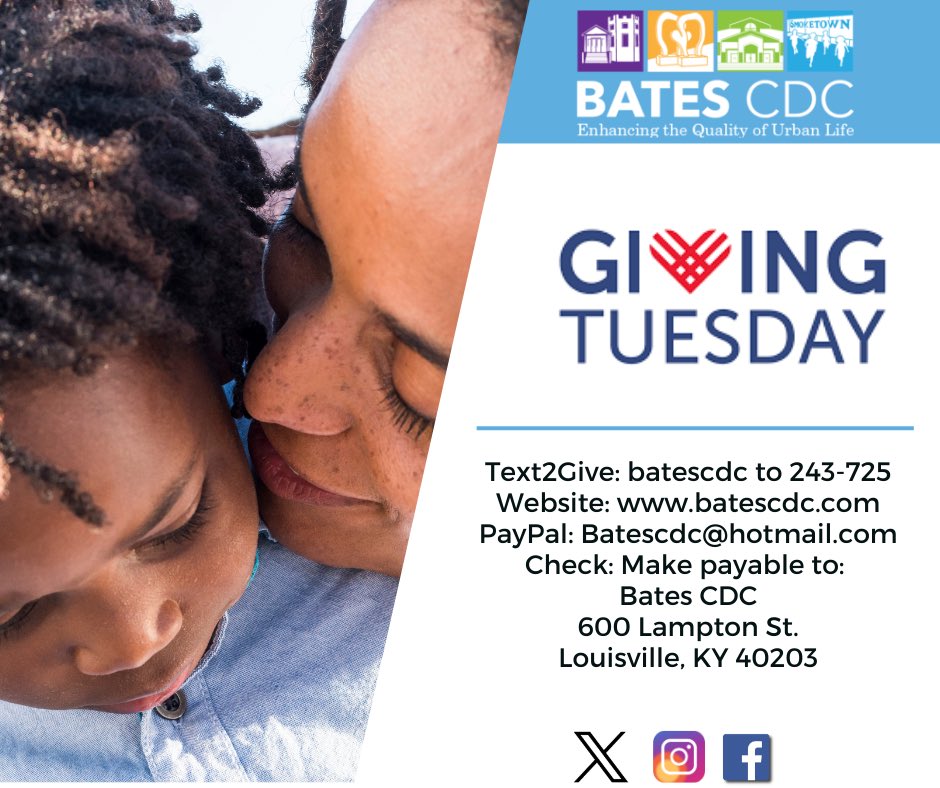 Tomorrow is #GivingTuesday, one of the most important days for charitable giving. It’s never been a more urgent time to support us as we continue to combat food deserts, organize programs for kids, and provide equitable housing. You make a difference. 

batescdc.com