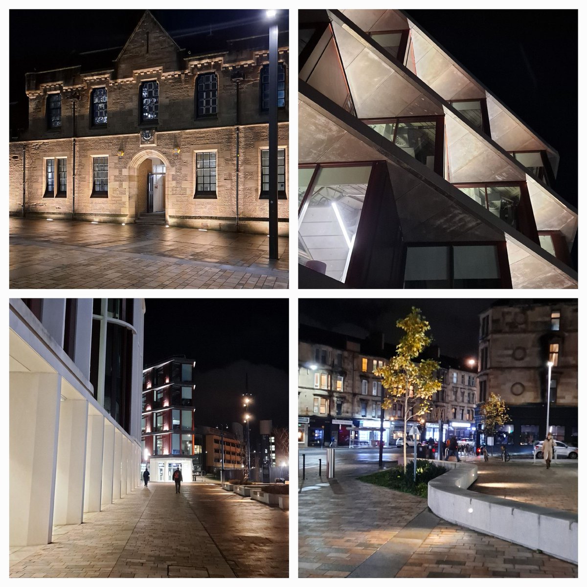 Great, albeit cold 🥶, evening giving a joint @luctweeting / @Arup 'night walk' of the @UofGlasgow public realm.