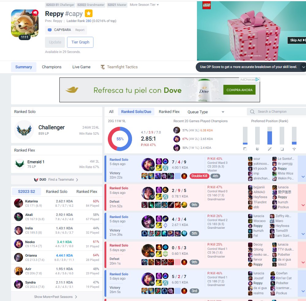 I'm a Mid laner LFT for the upcoming Spring split for OQ

-Challenger since S10
-Peak Top 50 Challenger
-Top 8 clol 2022 

Dm's are open on twitter or contact me through discord - reppy4

Likes + RT's appreciated <3 

(split 1 and split 2)