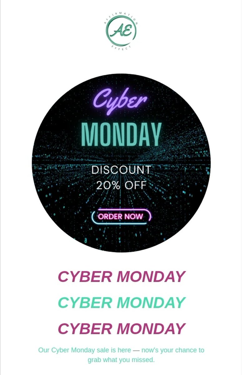 #CyberMonday2023 #cybermonday save 20% affirmationeffect.com/collections/af…