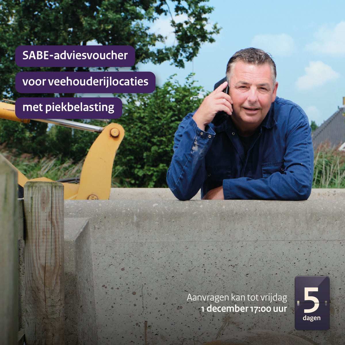 Je hebt nog 5 dagen om de SABE-adviesvoucher aan te vragen. Deze voucher geeft je tot € 1.500 subsidie voor onafhankelijk advies over de toekomst van je bedrijf. 
 
Aanvragen kan tot vrijdag 1 december 17:00 ⤵️
bit.ly/3MxvgES
