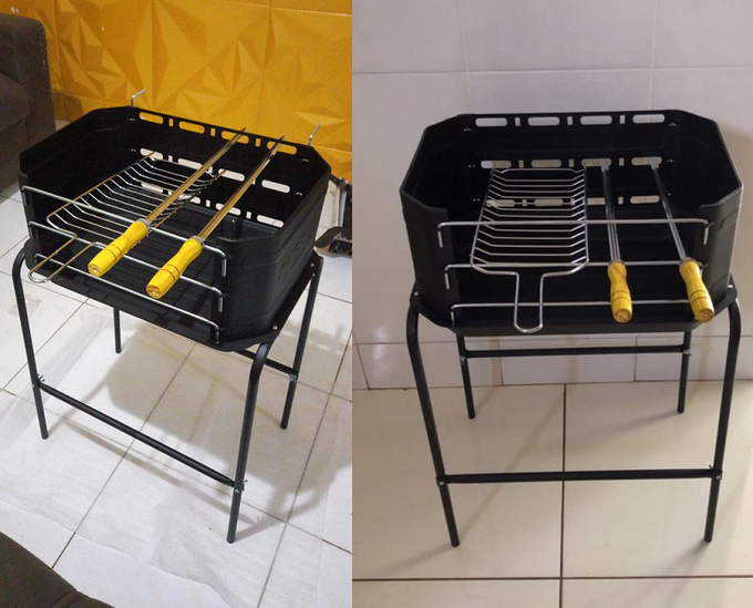 Churrasqueira Portátil Móvel Pro Tork Grill Machine Com Grelha + Espetos