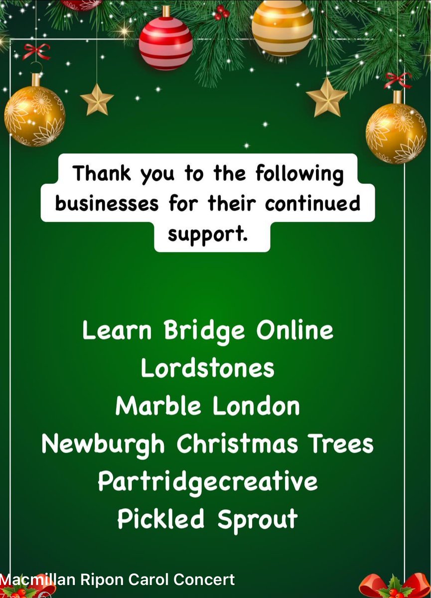 Macmillan Ripon Carol Concert tweet media