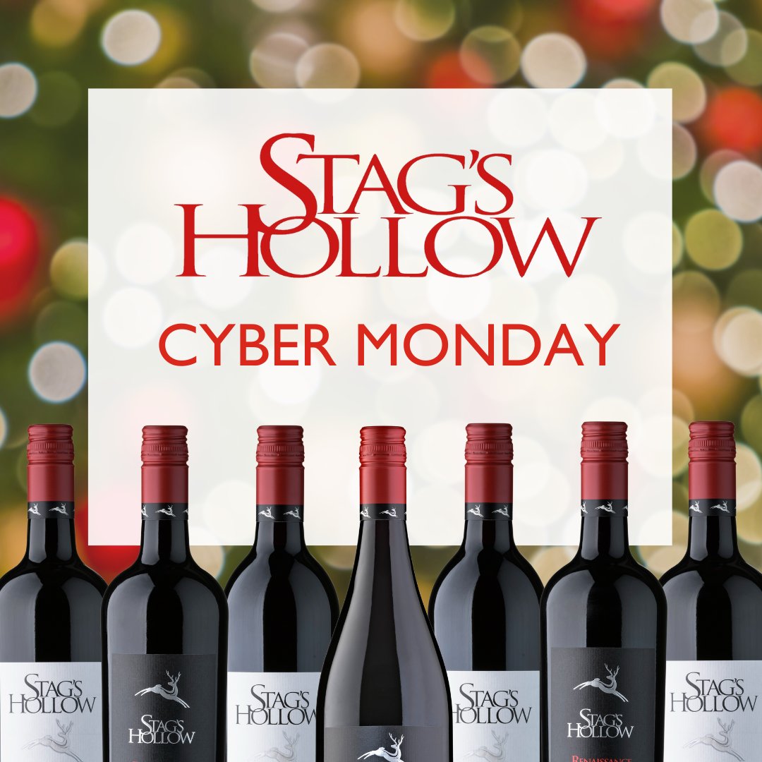 We're extending our shipping promo for one more day! Take advantage of FREE SHIPPING on 12+ bottles within BC/AB, or $25 off east. For 6 bottles shipped within BC/AB enjoy $15 FLAT RATE, or $15 off east. Happy #CyberMonday stagshollowwinery.com/Wines/All-Wines