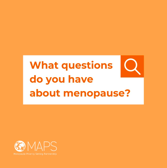 Tell us your top 3 questions about Menopause and be part of shaping menopause research!

🔗 Visit the link for details about MAPS and to take the 5-minute survey. bit.ly/MenoPSPSurvey
