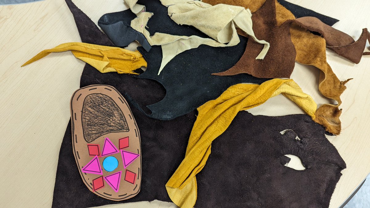 This morning we explored different colours of leather, used our senses to explore the material, talked about the importance of moccasins and then made our own! <a href="/FMPSD/">Fort McMurray Public School Division</a> <a href="/indigenousFMPSD/">Indigenous FMPSD</a> <a href="/FMPSDEarlyLearn/">FMPSD Early Learning</a> <a href="/beac/">BeaC</a>