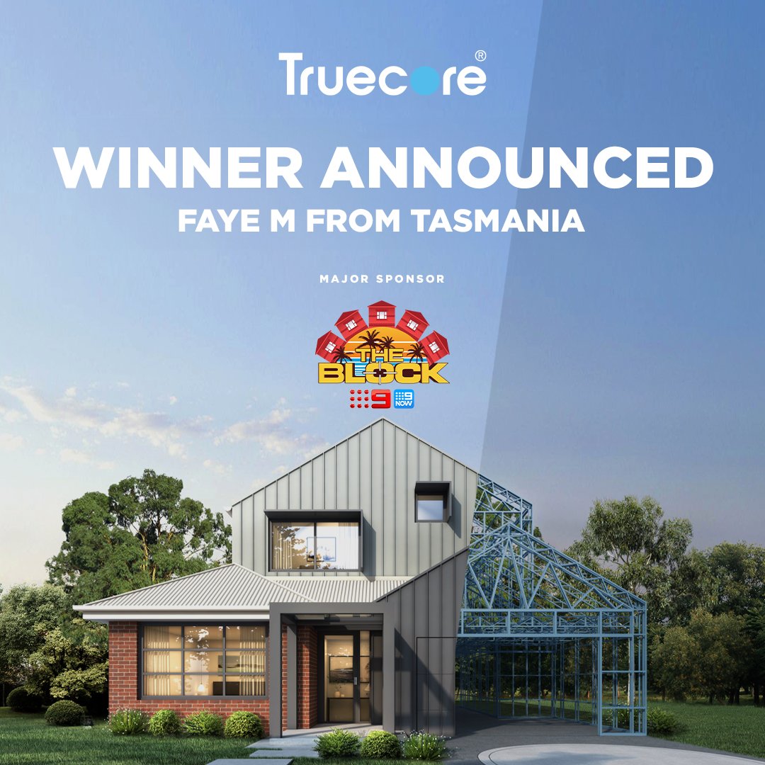 Congratulations to our latest promotion winner, Faye M from TAS!
 
Faye has won $35,000 in our #TRUECOREsteel and #COLORBONDsteel
#35kPromo with <a href="/TheBlock/">The Block</a>.
 
Thank you to everyone who entered. And we wish you all the best with your projects!
 
 #BlueScopeAus #TheBlock