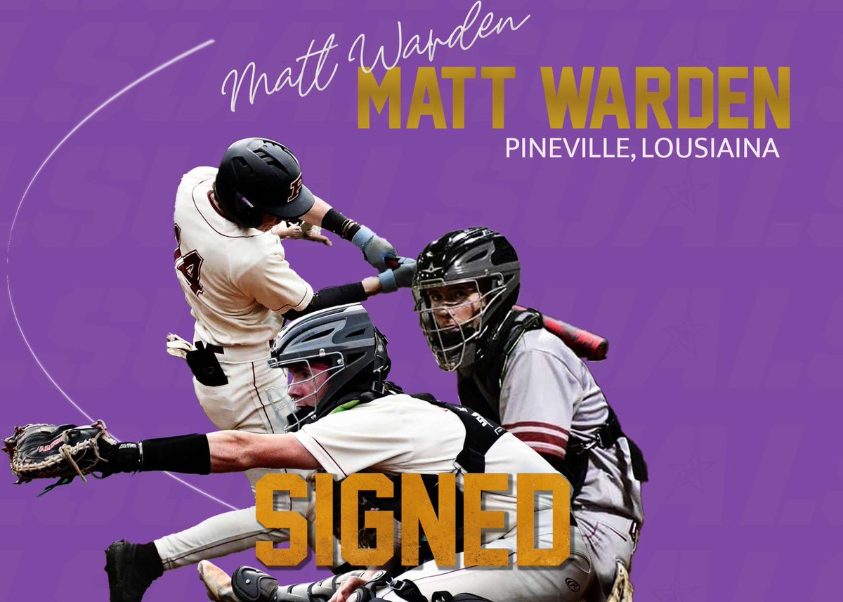 Matt Warden (@mattwarden15) on Twitter photo Made it official 💜💛<a href="/LSUA_BSB/">LSUA Baseball</a> <a href="/phsrebsbaseball/">Pineville Baseball</a> <a href="/team_louisiana/">Team Louisiana Baseball</a> #gogenerals Made it official 💜💛<a href="/LSUA_BSB/">LSUA Baseball</a> <a href="/phsrebsbaseball/">Pineville Baseball</a> <a href="/team_louisiana/">Team Louisiana Baseball</a> #gogenerals