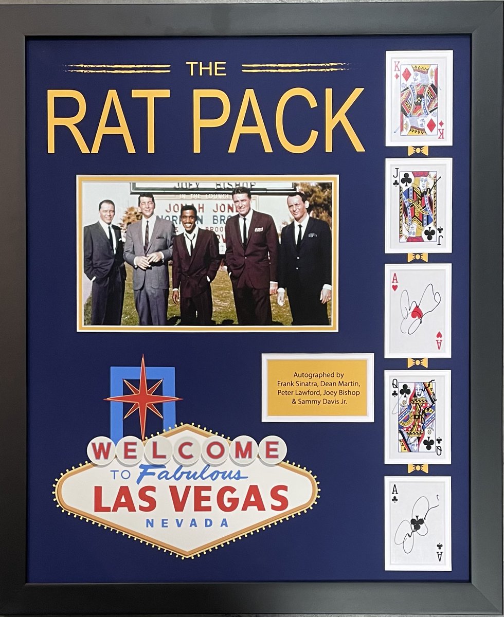 PJFAINC's tweet image. Parker Jordan Fine Art is excited share Hollywood Memorabilia, The Rat Pack signed collectible. #parkerjordanfineart #framer #frameshop #customframeshop #customframing #framing #theratpack #franksinatra #deanmartin #sammydavisjr #joeybishop #peterlawford #signedcollectibles