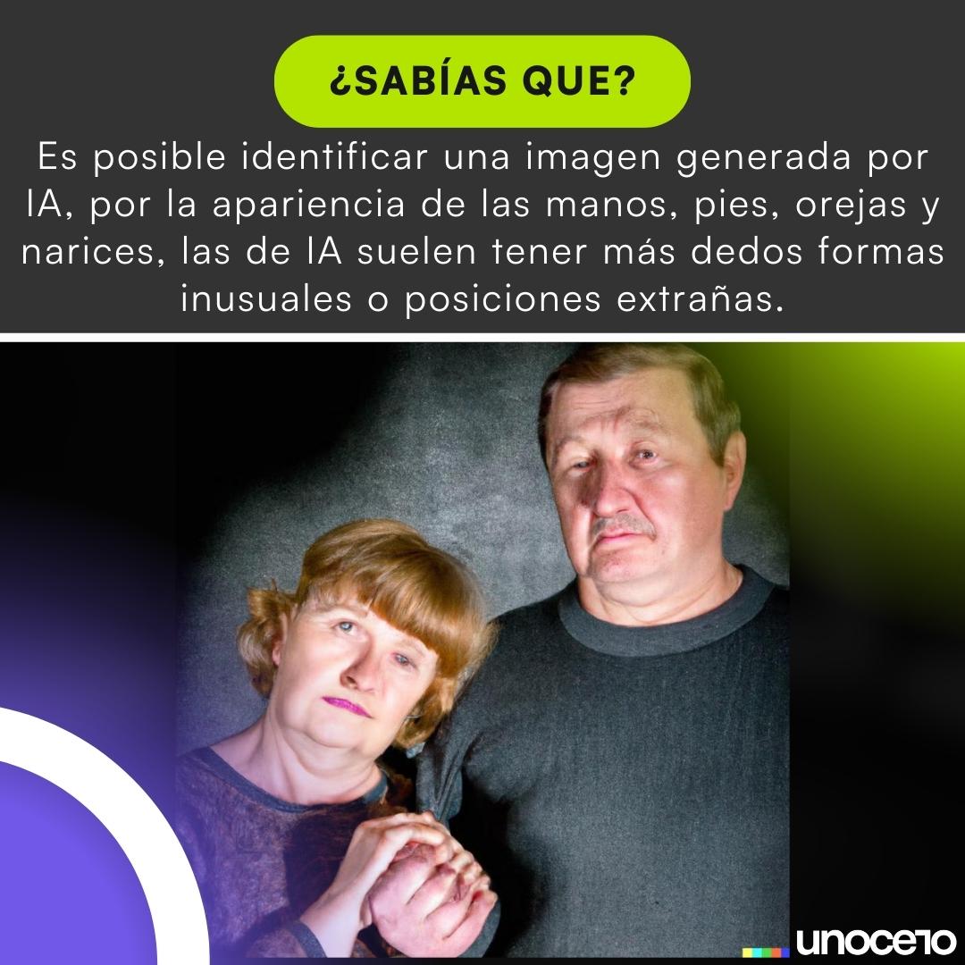 unocero's tweet image. ¿Deepfakes a la vista? 👁️‍

Descubre cómo identificar imágenes creadas en IA como Midjourney y DALL-E. 🧐

Te enseñamos en nuestro artículo a reconocer imágenes creadas por inteligencia artificial. 

¡No te dejes engañar, conoce los trucos para detectar lo artificial! 🤖