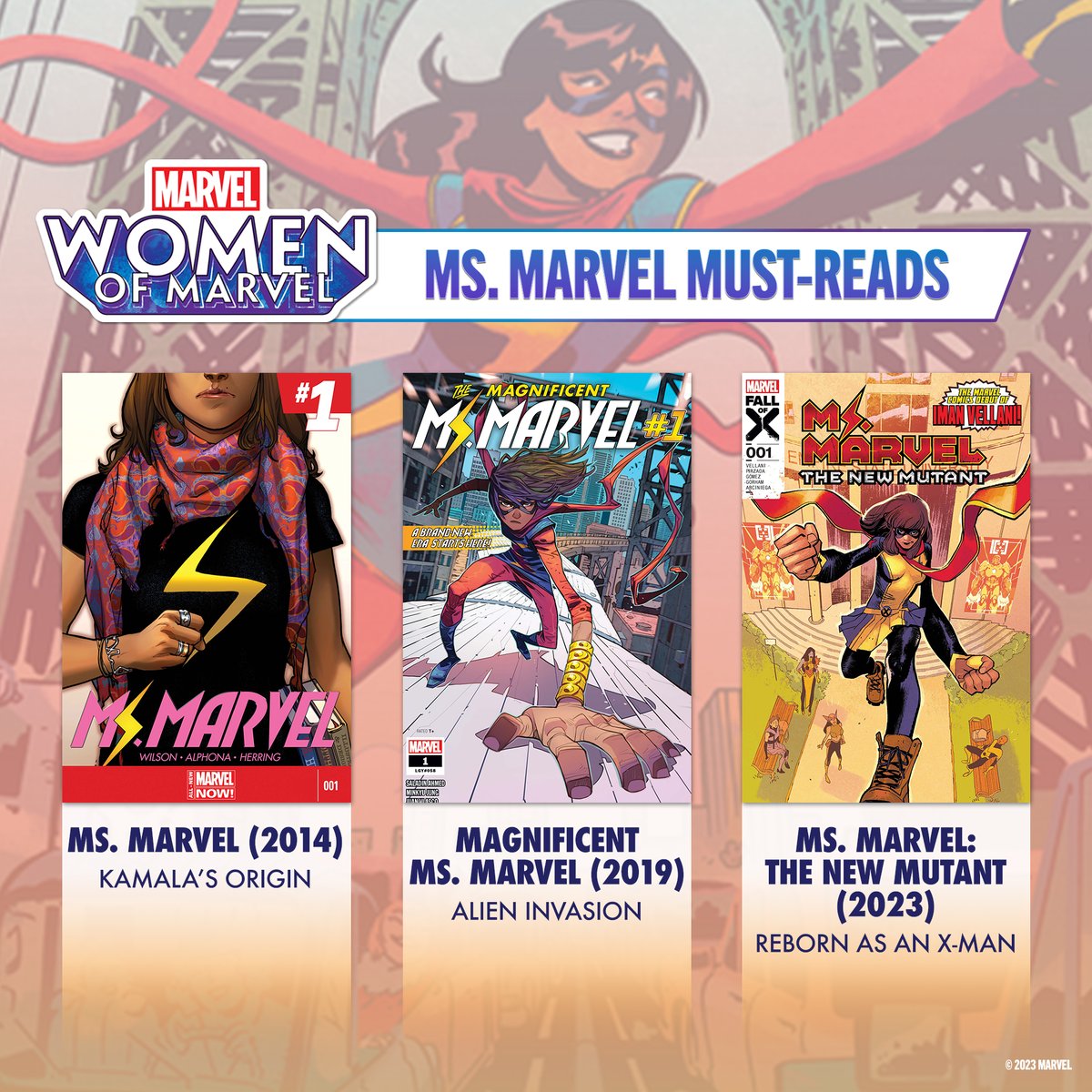 Super fan ➡️ Super Hero

Explore Ms. Marvel’s must-read #MarvelComics and take a deep dive into her journey as Jersey City’s #1 protector on the new #WomenOfMarvel podcast episode, featuring Iman Vellani and more special guests: marvel.com/womenofmarvel