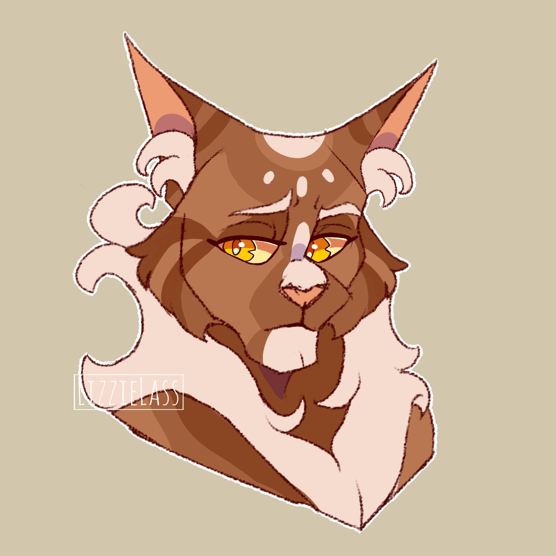 Lizzie_Lass's tweet photo. the sunbeam girl ☀️
love cat designs with little suns. I really like how this turned out! floofy curly fur ♡

I'm so invested in her story. deserves the best. 

#warriorcats #warriors #warriorcatsfanart #sunbeam #asc https://t.co/4mmjJN3peg