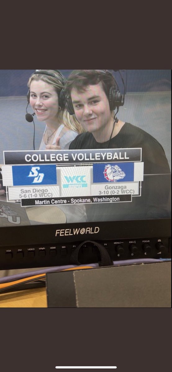 KyleSweeney_2's tweet photo. Great first semester doing play-by-play for seven games for @ZagVolleyball during the first season streaming on ESPN+! Thank you to @SKarrG0 for the opportunities! Shoutout @mcampbell2004 for the great job as my analyst https://t.co/jvkKN5jnom