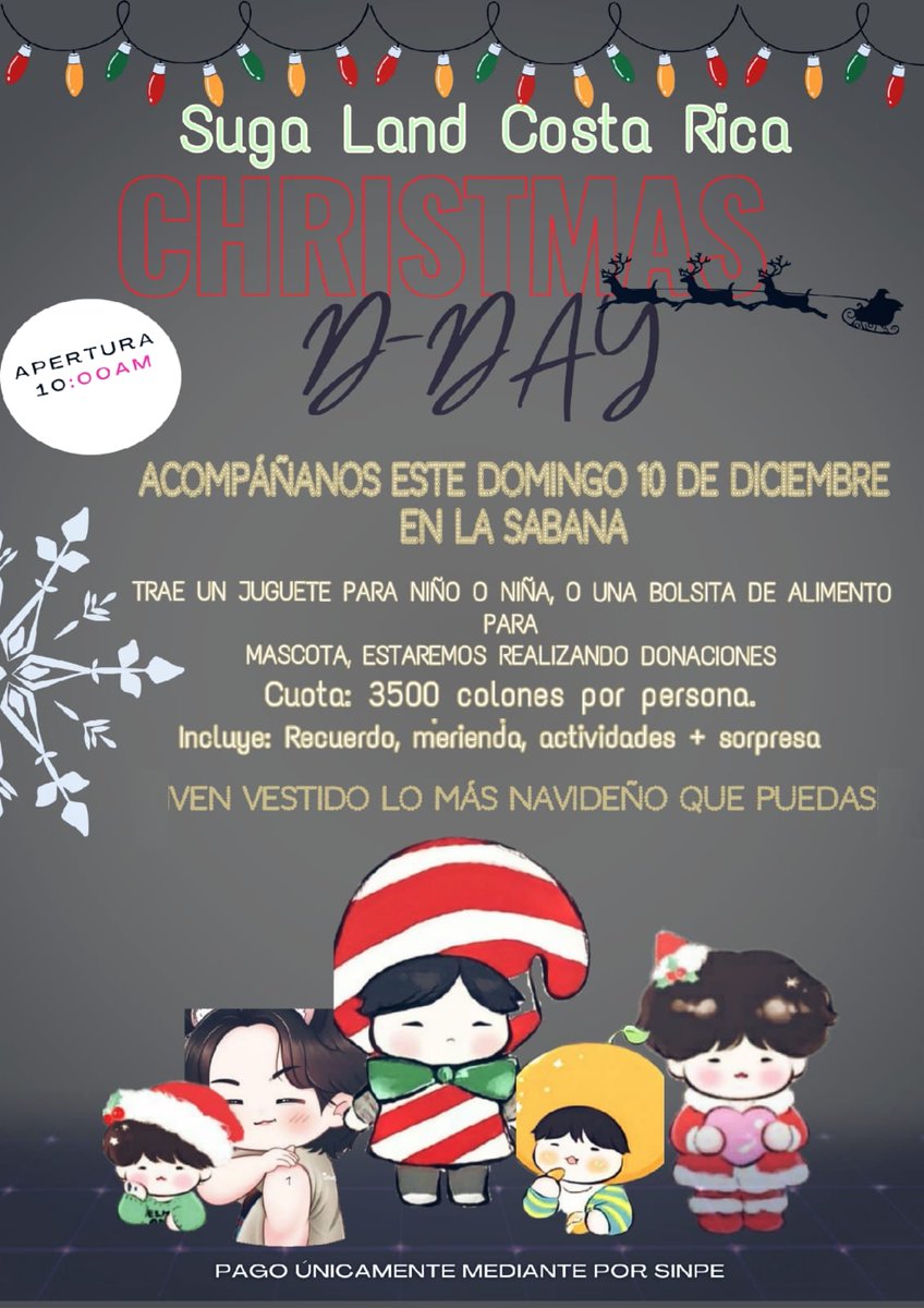 land_of_suga's tweet photo. 🎄🎄🎄🎄🎄🎄🎄🎄🎄🎄🎄🎄

Ñinguis, te invitamos a Celebrar juntos en  "Christmas D-Day"

¿Cuándo?🤭

Domingo 10 de diciembre en La Sabana apartir de las 10 am🥳🎄

☃️ ¡Ven vestido lo más navideño que puedas! 🎄
+ https://t.co/RZ0LzGQ1c6