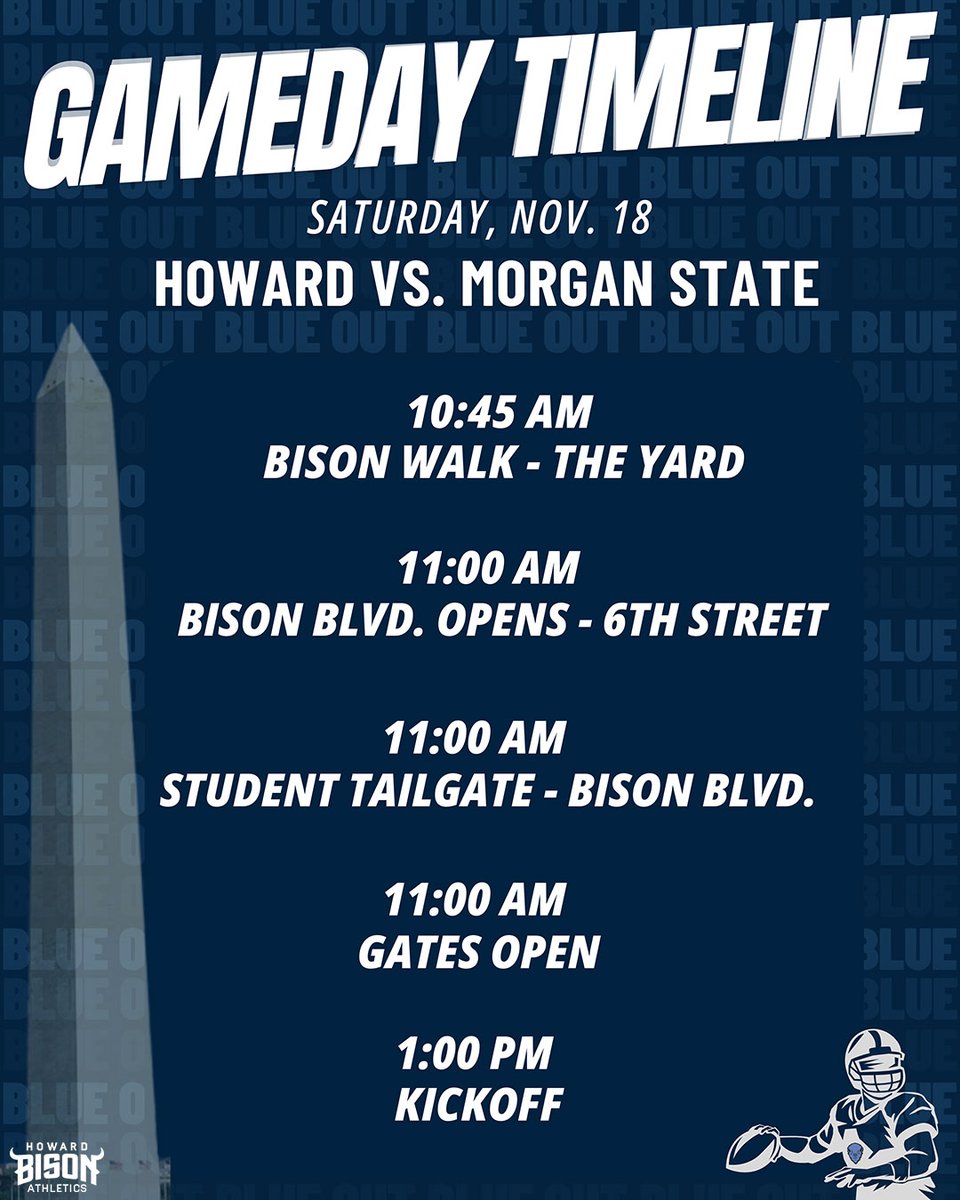 HUBisonSports's tweet photo. 🏈 | Get in the know before Saturday's big game!
#BleedBlue #WinAndWereIn #STMDT https://t.co/vZYbZO7zHU