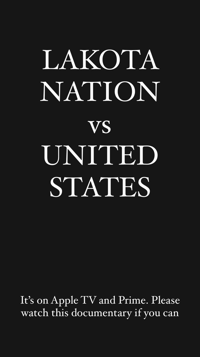 LaurenJauregui's tweet photo. LAKOTA NATION vs UNITED STATES 
If you have an opportunity to watch this documentary, it is incredibly important. This film documents the violent settler colonialism that established the US and Native resistance since the beginning. I feel connecting dots of why the US would stand with Israel in a moment like this draws a perfect line back to our history.- this piece is important and I hope you watch it, especially if you’re living here. #LandBack https://t.co/vbSqsc5rsB