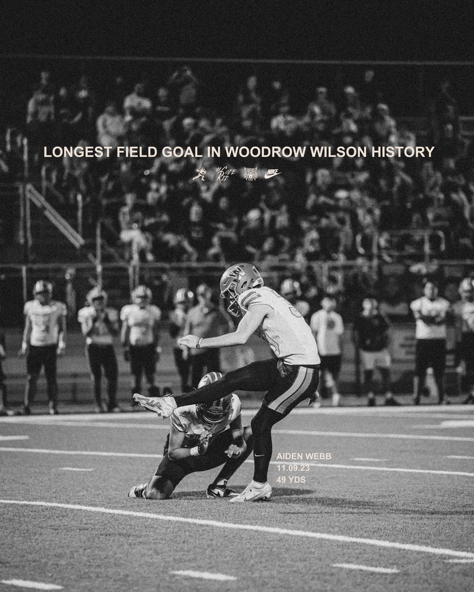 Congrats to Aiden Webb for breaking the 47 yard field record this year with his very own 49 yard field goal‼️

#CodeRed #HeismanHigh