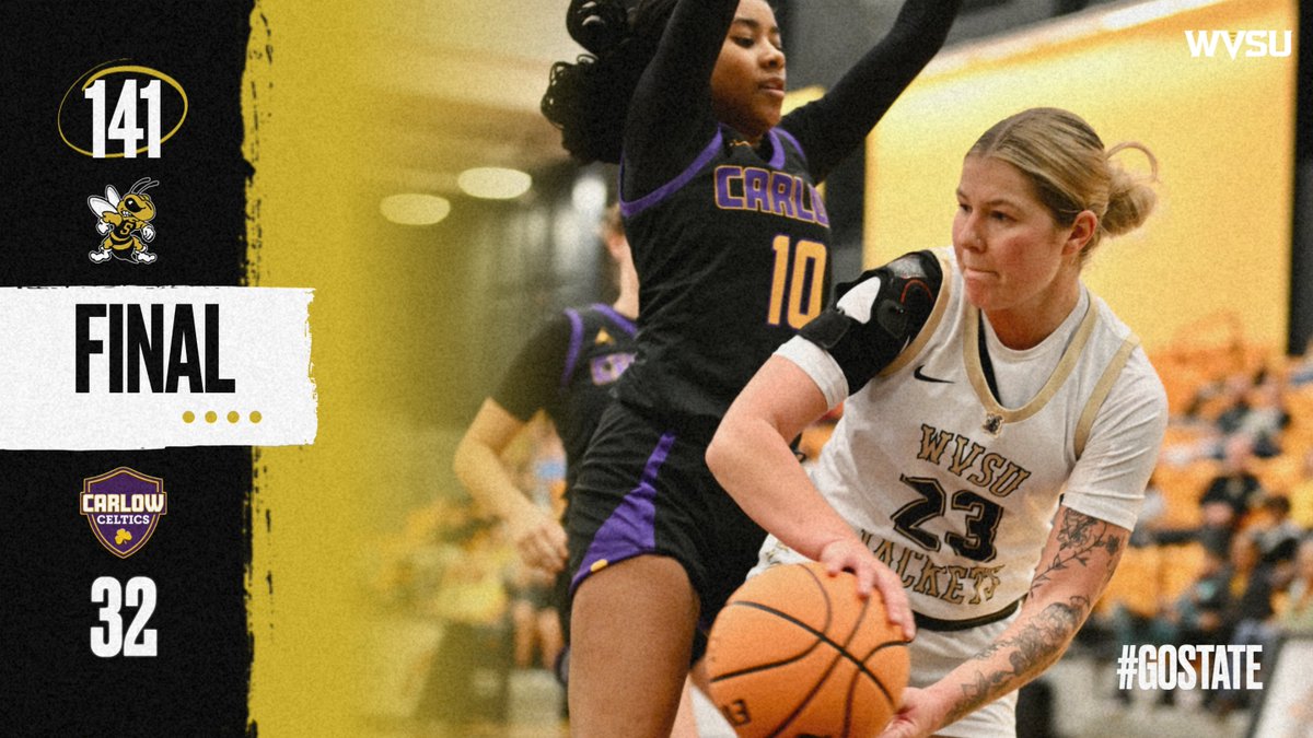 W-🏀 | FINAL: WVSU 141, CU 32

⚫️ SCHOOL RECORD-PTS IN A GAME
🟡 MEC RECORD-MARGIN OF VICTORY
⚫️ MEC RECORD-PTS IN A HALF
🟡 MEC RECORD-HALFTIME MARGIN

#GoSTATE 🐝