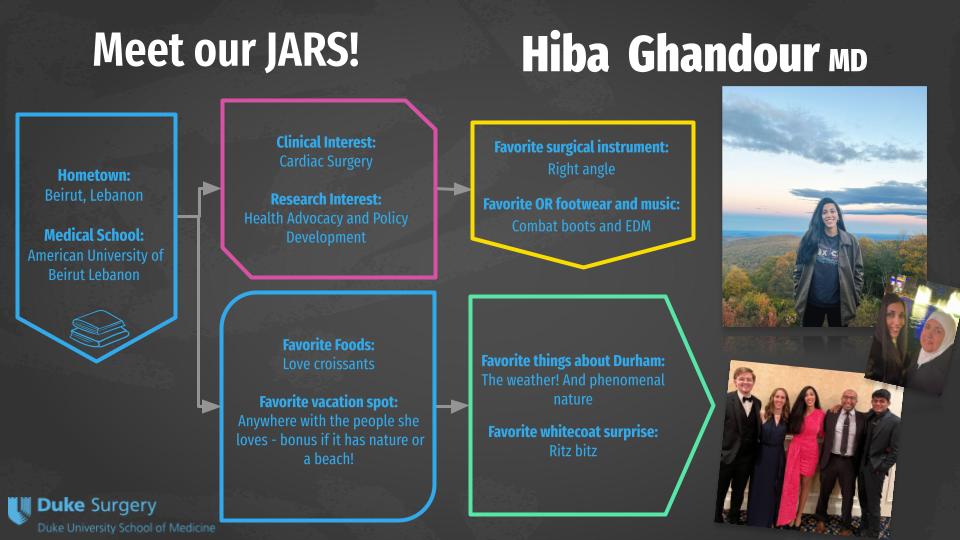 Meet Dr. Ghandour!

We’re pumped to have this #FutureCTSurgeon who is already going global with her passion for policy and everything cardiac🫀🌏

<a href="/UNU_Japan/">国連大学</a> <a href="/DukeCTSurgery/">DukeCTSurgery</a> #FutureofCardiac