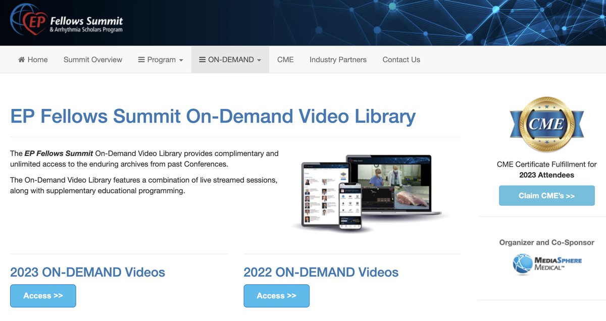 Roderick Tung (@drrodericktung) on Twitter photo Great complimentary on-demand streaming EP curriculum. #GlobalEP mission accomplished with 3.5k+ unique learners online.
Congrats again to <a href="/Zo_EP2/">ZoEP</a> <a href="/True_EP/">William H. Sauer, MD</a> <a href="/FellowsSummit/">EP Fellows Summit & Arrhythmia Scholars Program</a> <a href="/ConnectEp/">Virtual EP Connect</a> for putting this offering together year after year.
epfellowssummit.com/on-demand/vide… Great complimentary on-demand streaming EP curriculum. #GlobalEP mission accomplished with 3.5k+ unique learners online.
Congrats again to <a href="/Zo_EP2/">ZoEP</a> <a href="/True_EP/">William H. Sauer, MD</a> <a href="/FellowsSummit/">EP Fellows Summit & Arrhythmia Scholars Program</a> <a href="/ConnectEp/">Virtual EP Connect</a> for putting this offering together year after year.
epfellowssummit.com/on-demand/vide…
