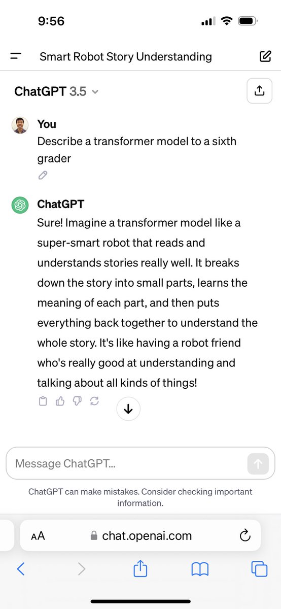 chasemitsuda's tweet image. @aiedu_org encouraging educators to ask #ChatGPT questions.  Here’s one about Transformer Models #lsotf #lsotf2023