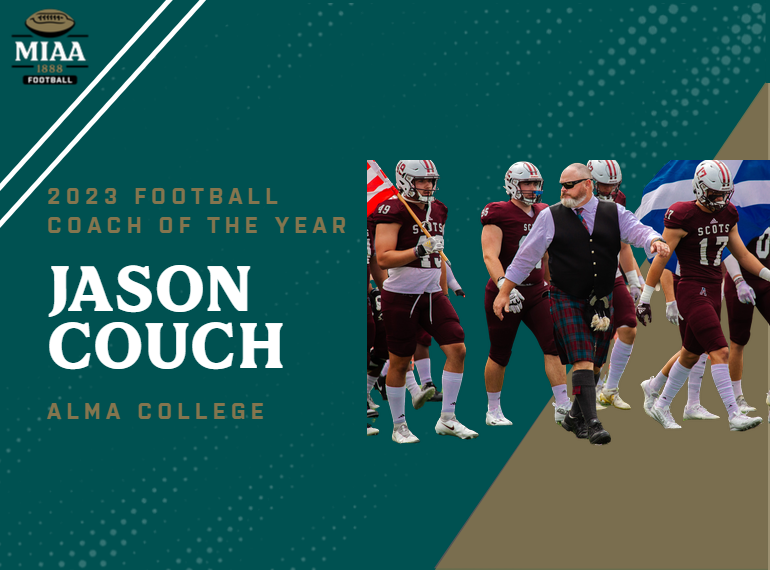 Alma College's Jason Couch Named 2023 #D3MIAA Football Coach of the Year 🏈

READ -- miaa.org/x/9yb15

#MIAAfb #GreatSince1888 <a href="/AlmaScots/">Alma College Scots</a>