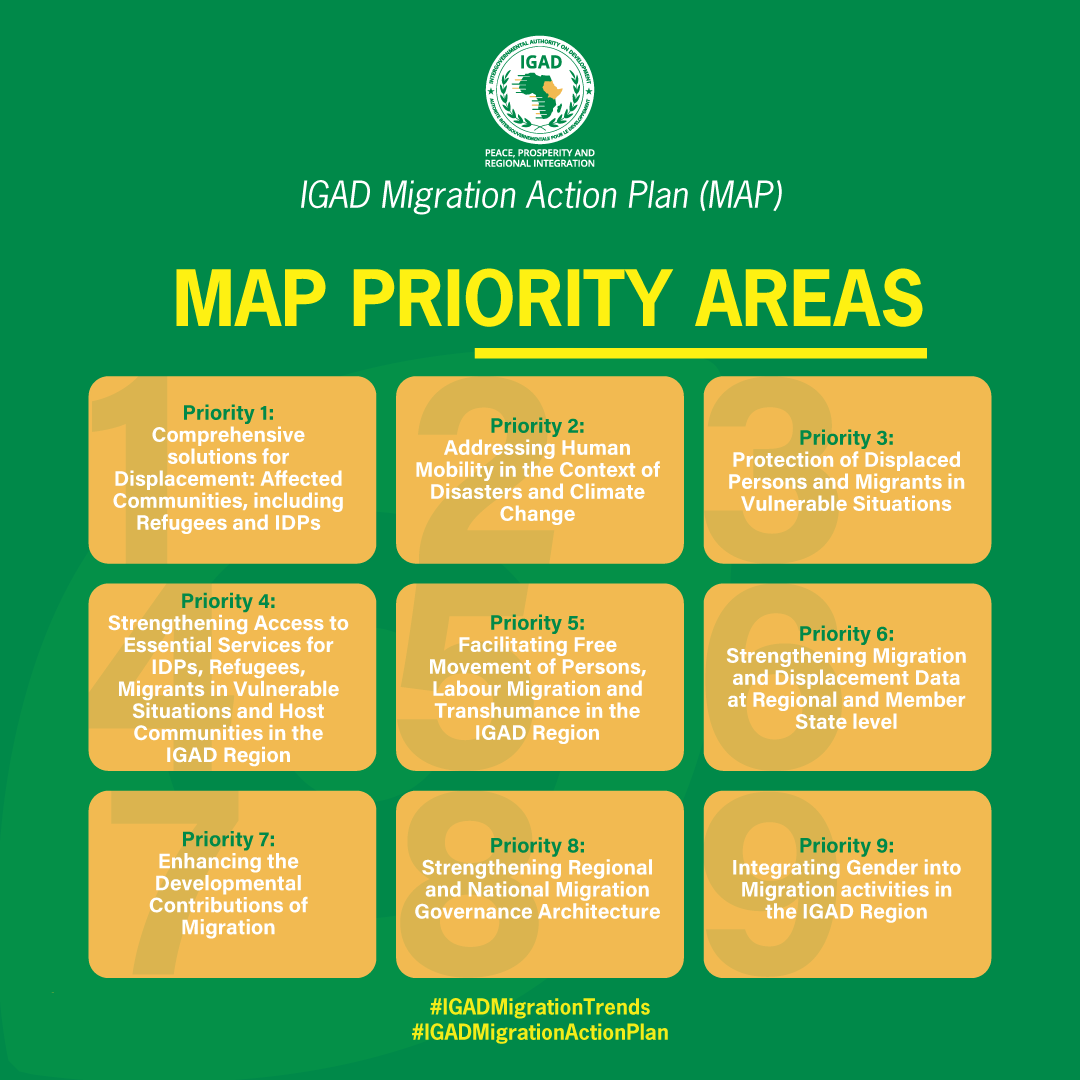 IGADHealthS's tweet photo. #IGADMigrationActionPlan

The revised MAP identifies 8 priority areas that reflects the complexity and multidimensionality of migration in the region and aimed to address its economic, governance, social and security aspects.

@SwissDevCoop @giz_gmbh @igadsecretariat @IGAD_Spokes https://t.co/F0aqFiONS6