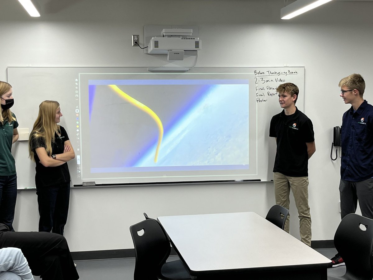 EPICCampusLPS's tweet image. Intro to Space students presented their high altitude balloon launch projects. Groups talked about process, end product, &amp;amp; lessons learned. Students modeled EPICs values of curiosity, perseverance, kindness, and teamwork. #futureaerospaceengineer #itsEPIC #youbelonghere