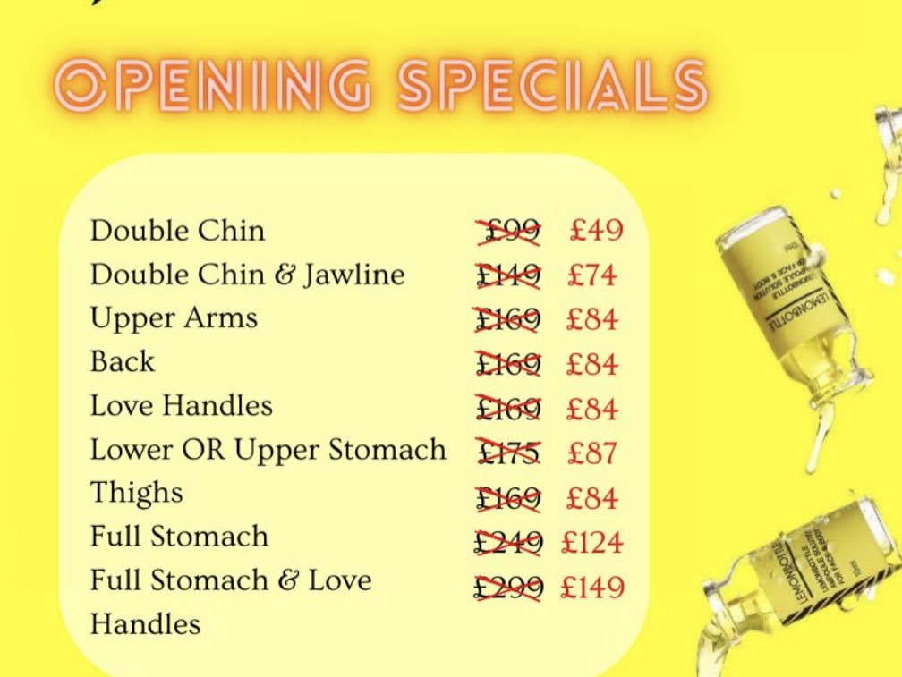 Freshfacecosuk's tweet photo. Fat dissolving in Dorset, qualified and insured. Lemonbottle is Painless, fast results and huge discounts for Nov only. Mobile or Weymouth treatment room. #lemonbottle #fatdissolving #dorset #weymouth #wareham #dorchester #poole 
To book https://t.co/KcdETf2DPZ https://t.co/fZdu4HMxQl