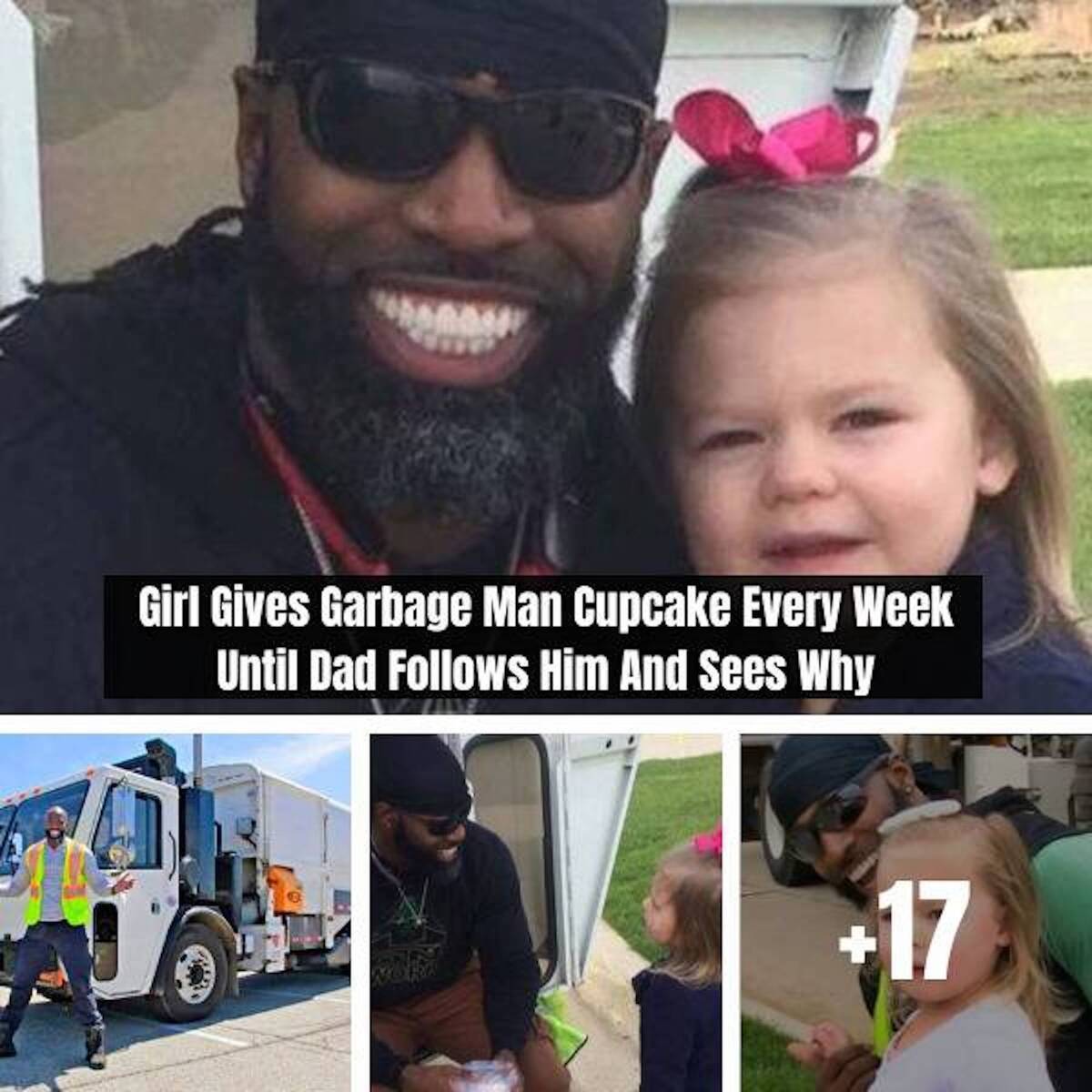 Bleacher__break's tweet photo. When Dopson hopped out of his truck one morning to meet the little girl, a neighbor knew she had to get it on camera.