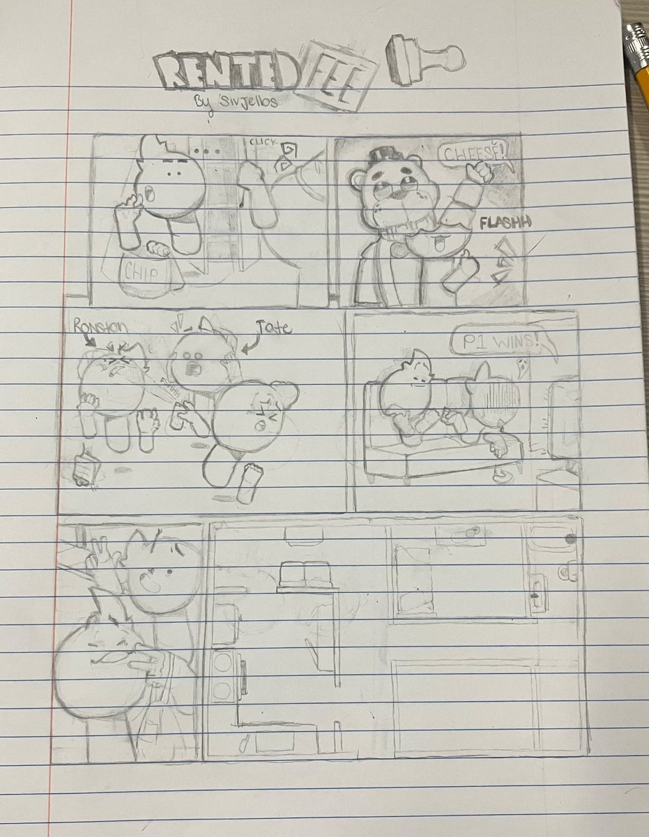 SirJellos's tweet photo. 📝 Making a series of Comics Soon ( Probably ) called: RENTED FEE 📝
-PS: Just an outline of what to come! #artist #comic #meme #foryoupage #RentedFee https://t.co/z3SJU3EjDN