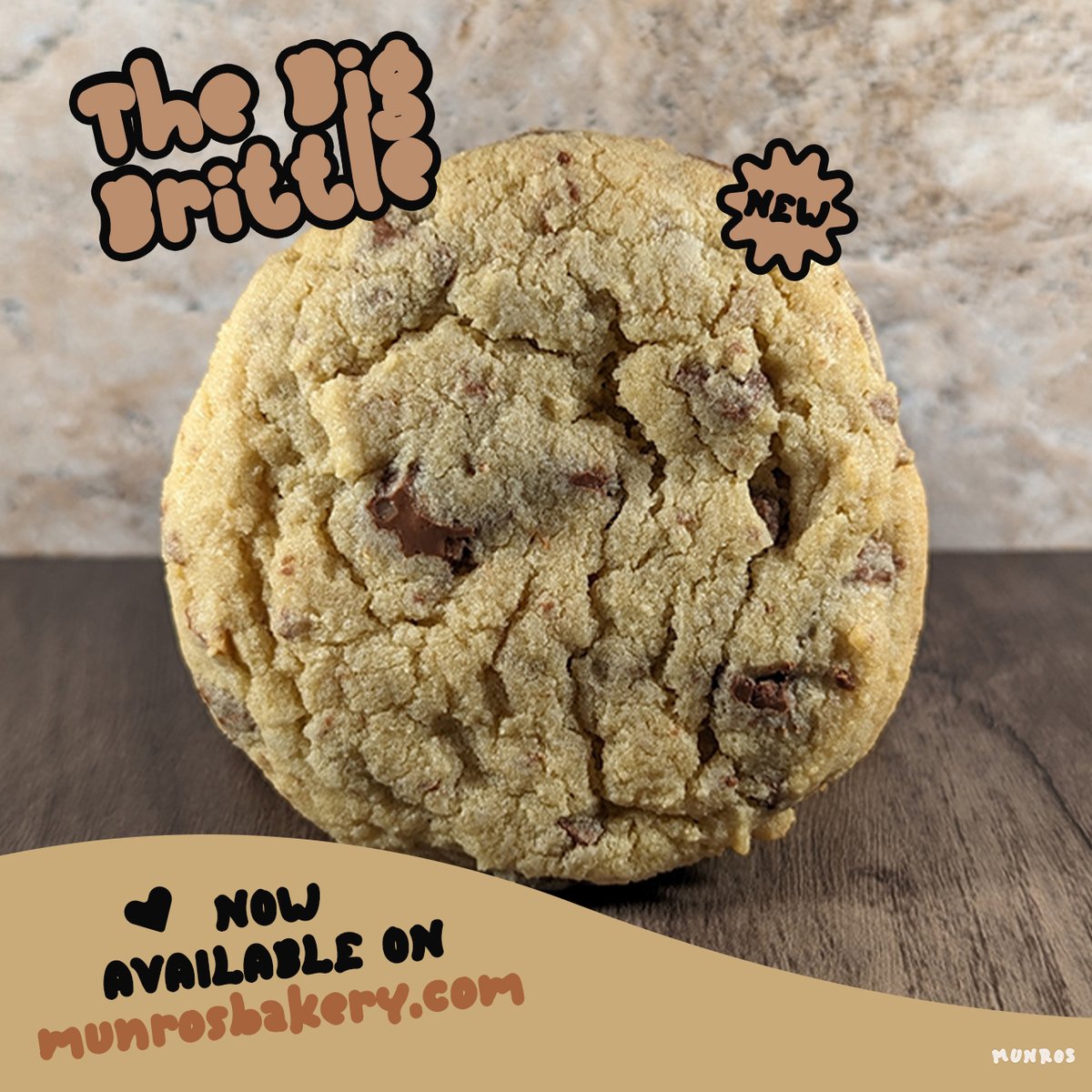 munrosbakehouse's tweet photo. Toffee brittle and chocolate chunks in a plus-sized cookie

Enjoy this and so much more, always at Munro's https://t.co/6FQblemRK0